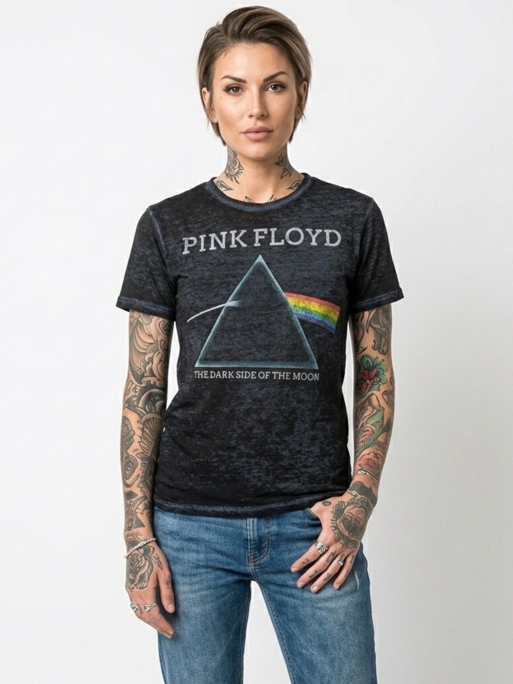PINK FLOYD | “The Dark Side Of The Moon” Burnout Graphic Band Tee